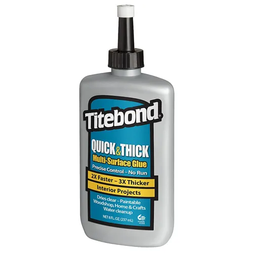 Titebond Quick & Thick Wood glue - 237 ml, Plastic Bottle