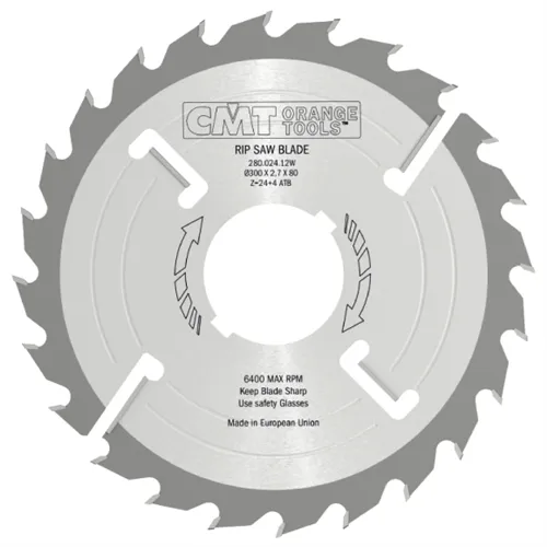 CMT Industrial Multi-rip Saw Blade with Rakers, Thin-kerf - D300x2,7 d70 Z24+4 MEC HW