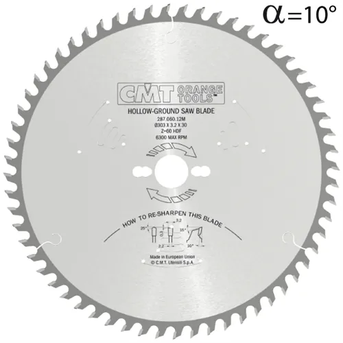 CMT Industrial C287 Saw Blade for Laminated Boards without Scorer - D250x3,2 d30 Z48 HW