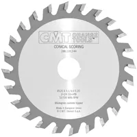 CMT Conical Scoring Blade - D125x3,1-4,2 d22 Z24 HW