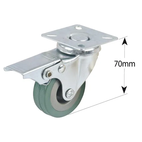 Rubber castor 50 mm, Braked 50 kg Swivel Wheel | IGM Tools & Machinery