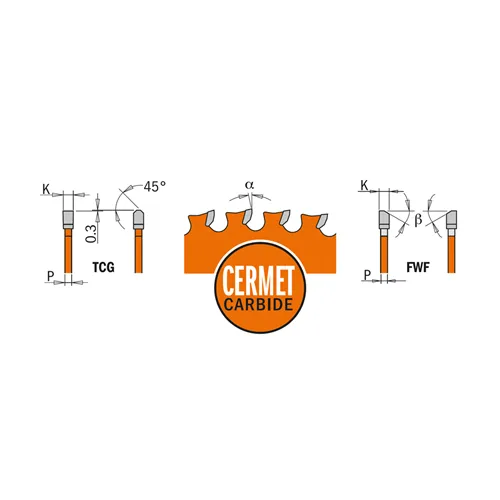 CMT XTreme Saw Blade for Stainless Steel - D216x1,8 d30 Z56 HW