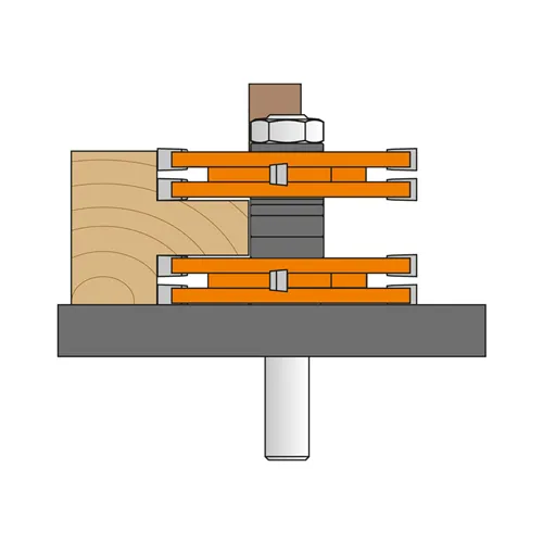 CMT Tenon Cutting Bit - D75 I9,5-15,8 H27 S=12 HW