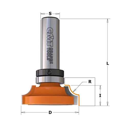 Inverted Roman Ogee Profile, Bearing fitted - R6,35 D38x12,5 S=12