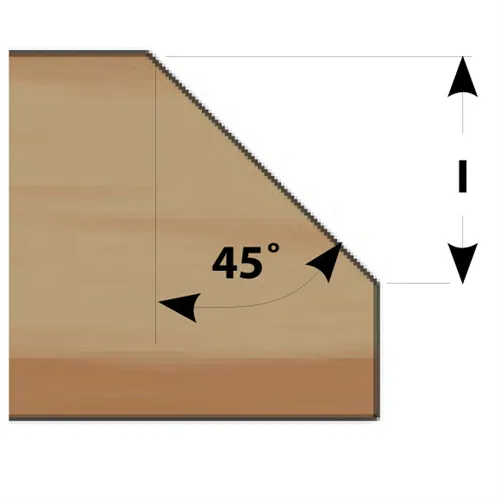 IGM M109 Chamfer Router Bit with Bearing - 45° D32,2x11,34 L62 S=8 HW