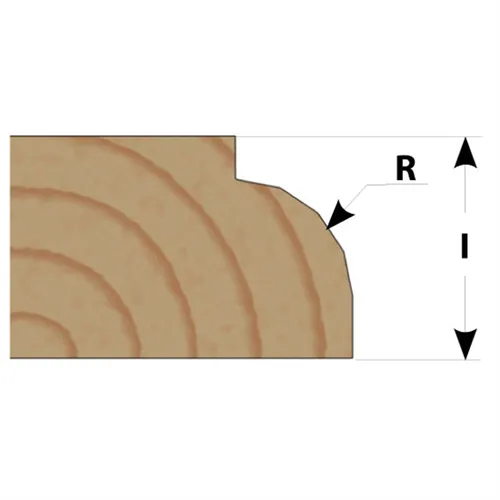 IGM M138 Roundover Router Bit - R2 D17,34x9,5 L61 S=6 HW