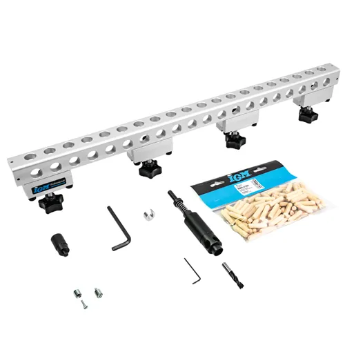 IGM FKP656 Boring Jig Set 656 mm, Euro 32 mm + FREE 100pcs Dowels (Unpacked)