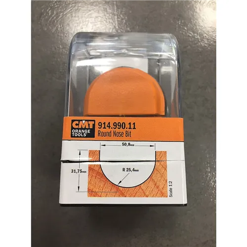 CMT C914 Round Nose Bit R25,4 D50,8x31,7 S=12 HW (Unpacked)