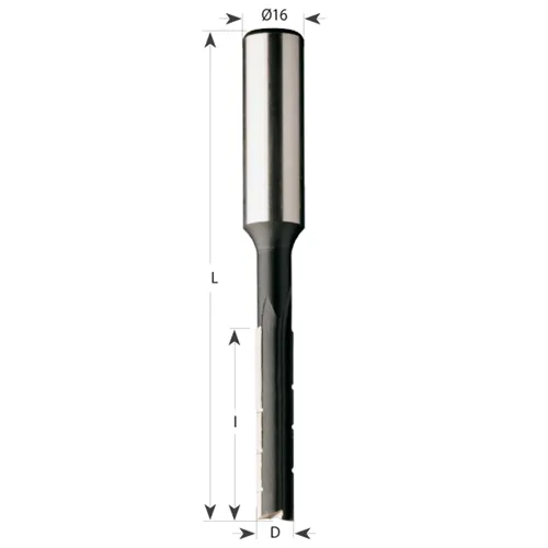 IGM Slot Mortising Bit with Chipbreaker, D24x125 L180 S=16x50 RH (Used)