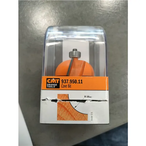 CMT C937 Cove Bit, Bearing fitted, R16 D44,5x18,5 S=12 HW (Unpacked)