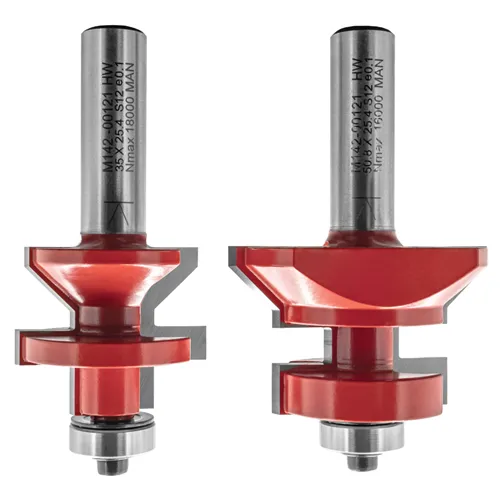 IGM M142 V-Joint Tongue and Groove Bit Set, D50,8x29,65 t19,05-25,4 L81 S=12 HW (Used)