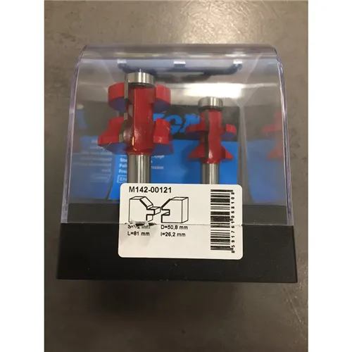 IGM M142 V-Joint Tongue and Groove Bit Set, D50,8x29,65 t19,05-25,4 L81 S=12 HW (Used)