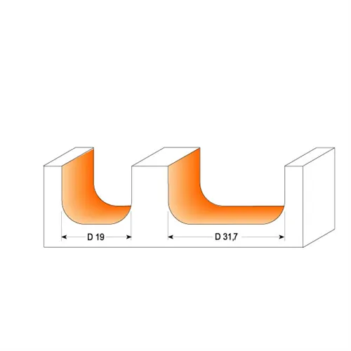 CMT Bowl and Tray Bit, R6,4 D19x16 S=6 HW (Unpacked)