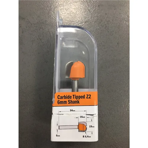 CMT Bowl and Tray Bit, R6,4 D19x16 S=6 HW (Unpacked)