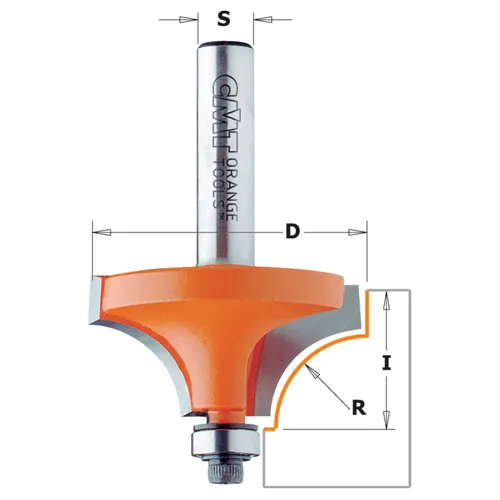 CMT C939 Roundover Bit, R1,6 D15,9x12,7 S=8 HW (Unpacked)