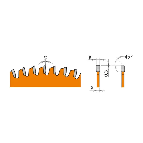 CMT Orange Saw Blade for Laminated Board, Non-ferrous Metal, Plastic, D160x2,2 d20 Z56 HW (Used)