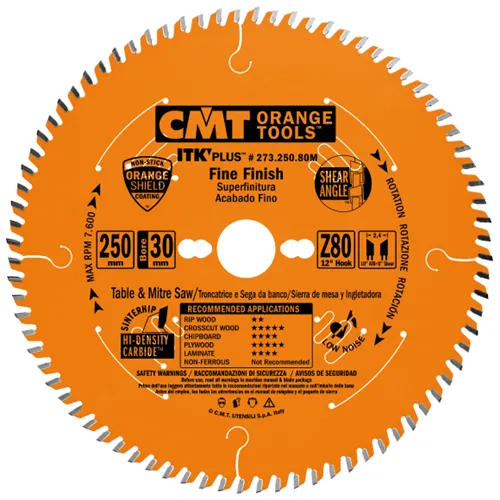 CMT ITK Ultra Thin-Kerf Fine Finish Saw Blade, D216x1,8 d30 Z64 HW (Used)