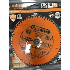 CMT ITK Ultra Thin-Kerf Fine Finish Saw Blade, D216x1,8 d30 Z64 HW (Used)