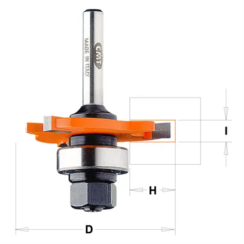 CMT C922 Slot Cutter with Arbor and Bearing, D47,6x4 H12,8 S=8 HW (Unpacked)