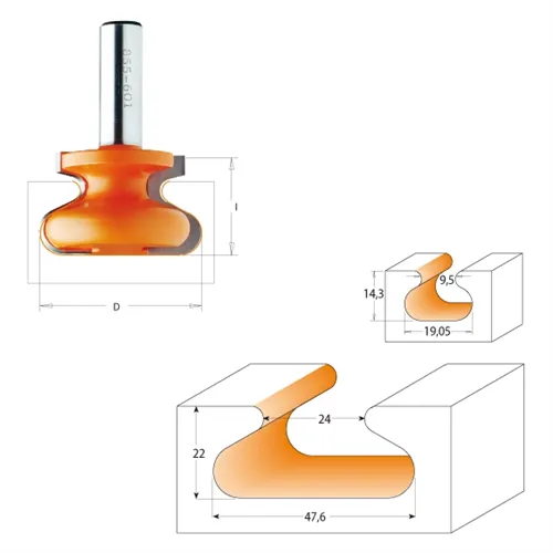 CMT C955 Finger Pull Bit, D19,5x14,3 S=12,7 HW (Unpacked)