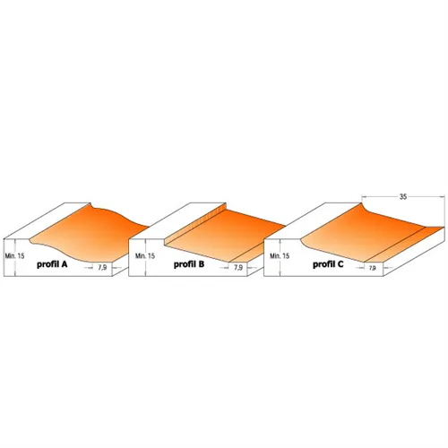 Raised panel Bit - D89x15 t15-20, Profile D S=12 (Unpacked)