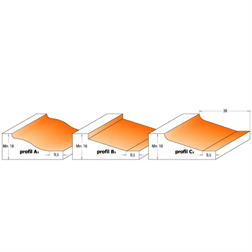 Raised panel Bit - D89x15 t15-20, Profile D S=12 (Unpacked)
