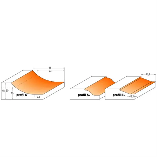 Raised panel Bit - D89x15 t15-20, Profile D S=12 (Unpacked)
