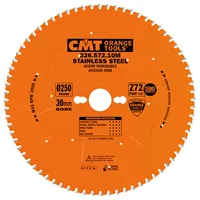 CMT Industrial Circular Saw Blade for Stainless Steel - D250x2,2 d30 Z72 HW (Used)