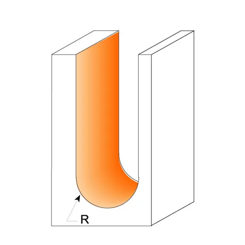 CMT Round Nose Bit - R8 D15,8x9,5 L50,8 S=6 (Unpacked)