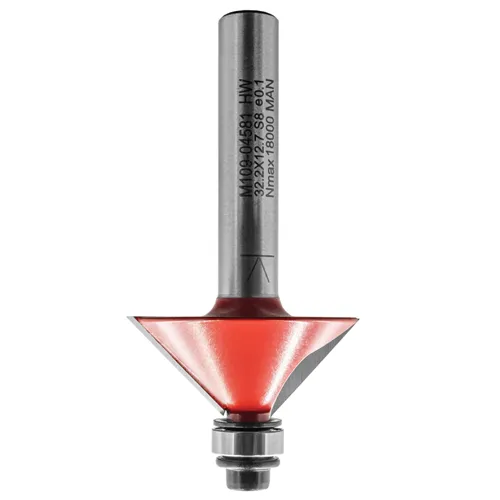 IGM M109 Chamfer Router Bit with Bearing - 45° D32,2x11,34 L62 S=8 HW (Used)