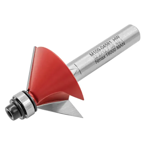IGM M109 Chamfer Router Bit with Bearing - 45° D32,2x11,34 L62 S=8 HW (Used)