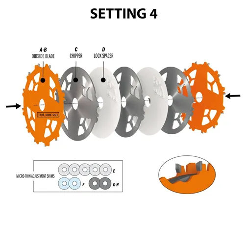 CMT Grooving Saw Blade Set DADO PRO - D203x6,2-20 d15,87 Z12 HW (Used)