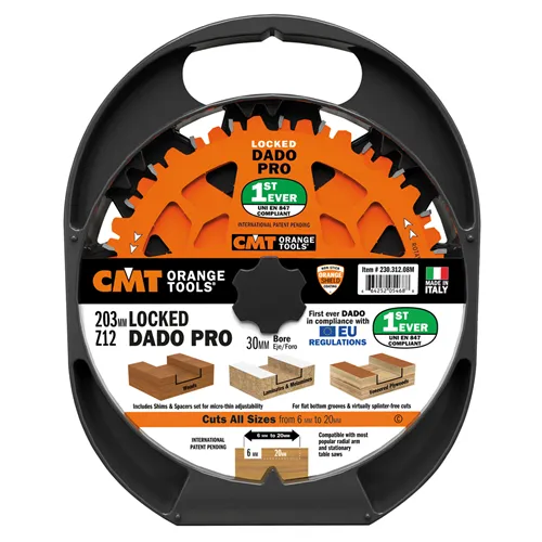 CMT Grooving Saw Blade Set DADO PRO - D203x6,2-20 d15,87 Z12 HW (Used)